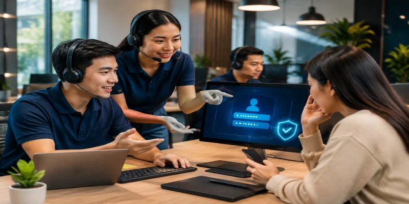 Đội ngũ hỗ trợ khách hàng xử lý sự cố đăng nhập j88 nhanh chóng và chuyên nghiệp